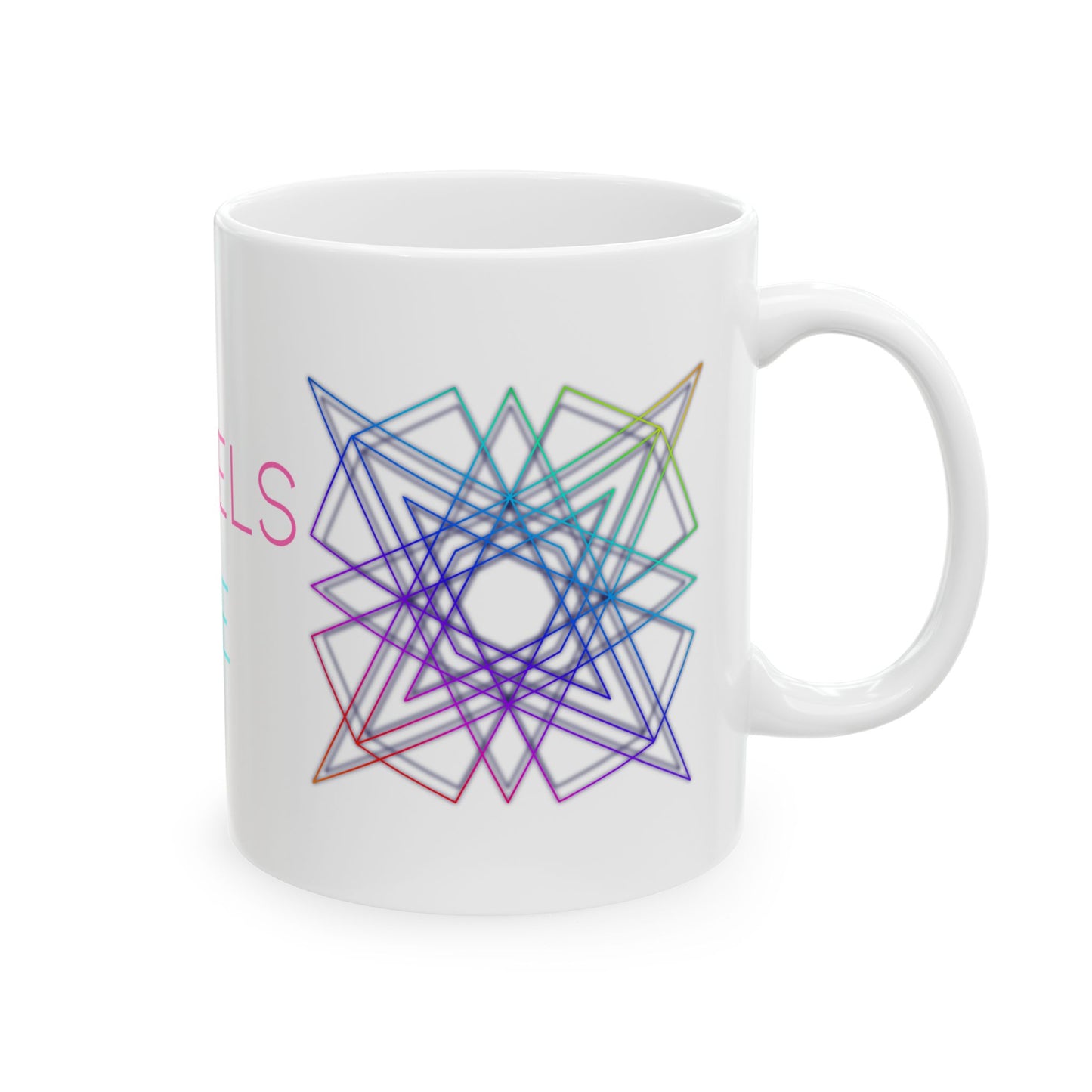 Colorful Geometric Ceramic Mug - "Hotels on Fire" - 11oz & 15oz