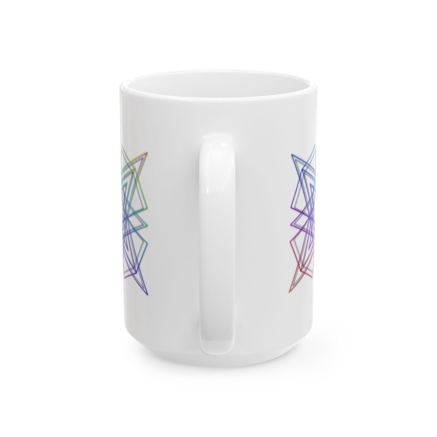Colorful Geometric Ceramic Mug - "Hotels on Fire" - 11oz & 15oz