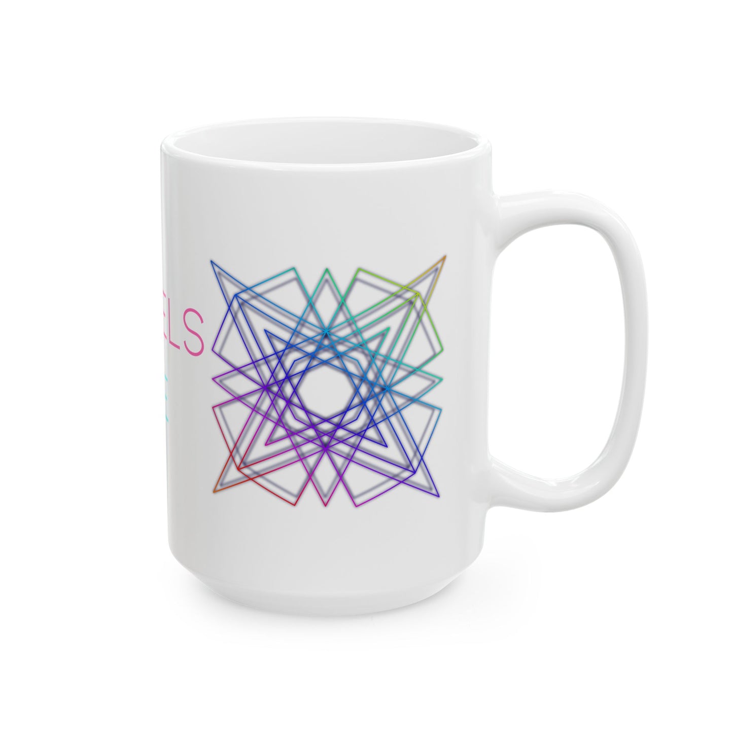 Colorful Geometric Ceramic Mug - "Hotels on Fire" - 11oz & 15oz