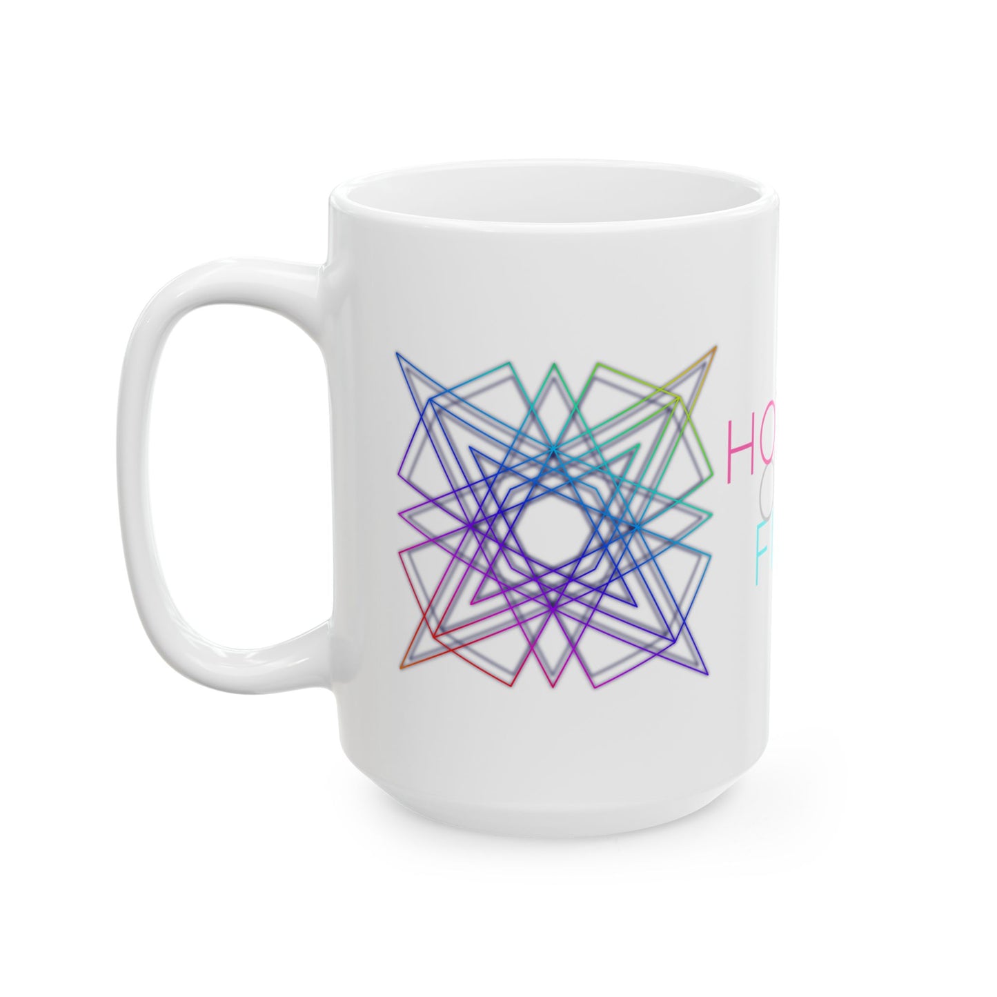 Colorful Geometric Ceramic Mug - "Hotels on Fire" - 11oz & 15oz