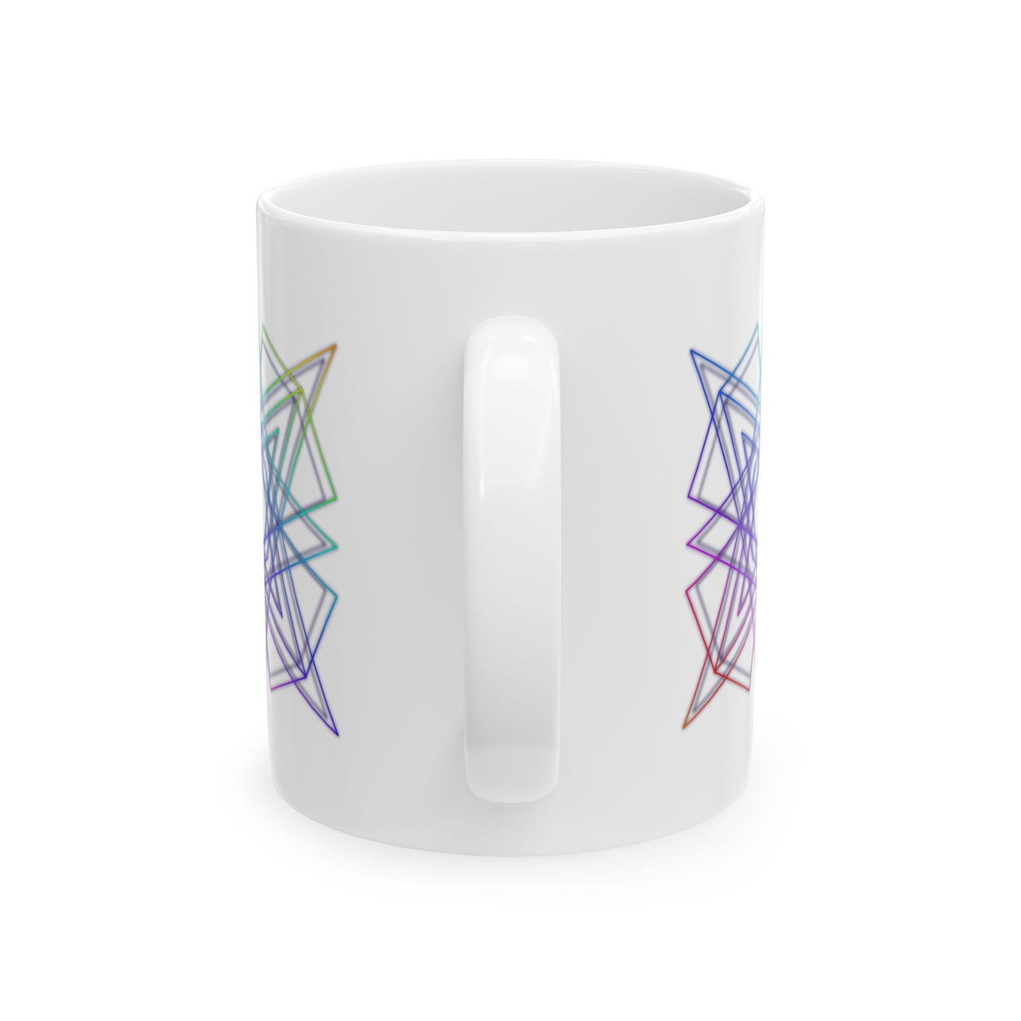 Colorful Geometric Ceramic Mug - "Hotels on Fire" - 11oz & 15oz