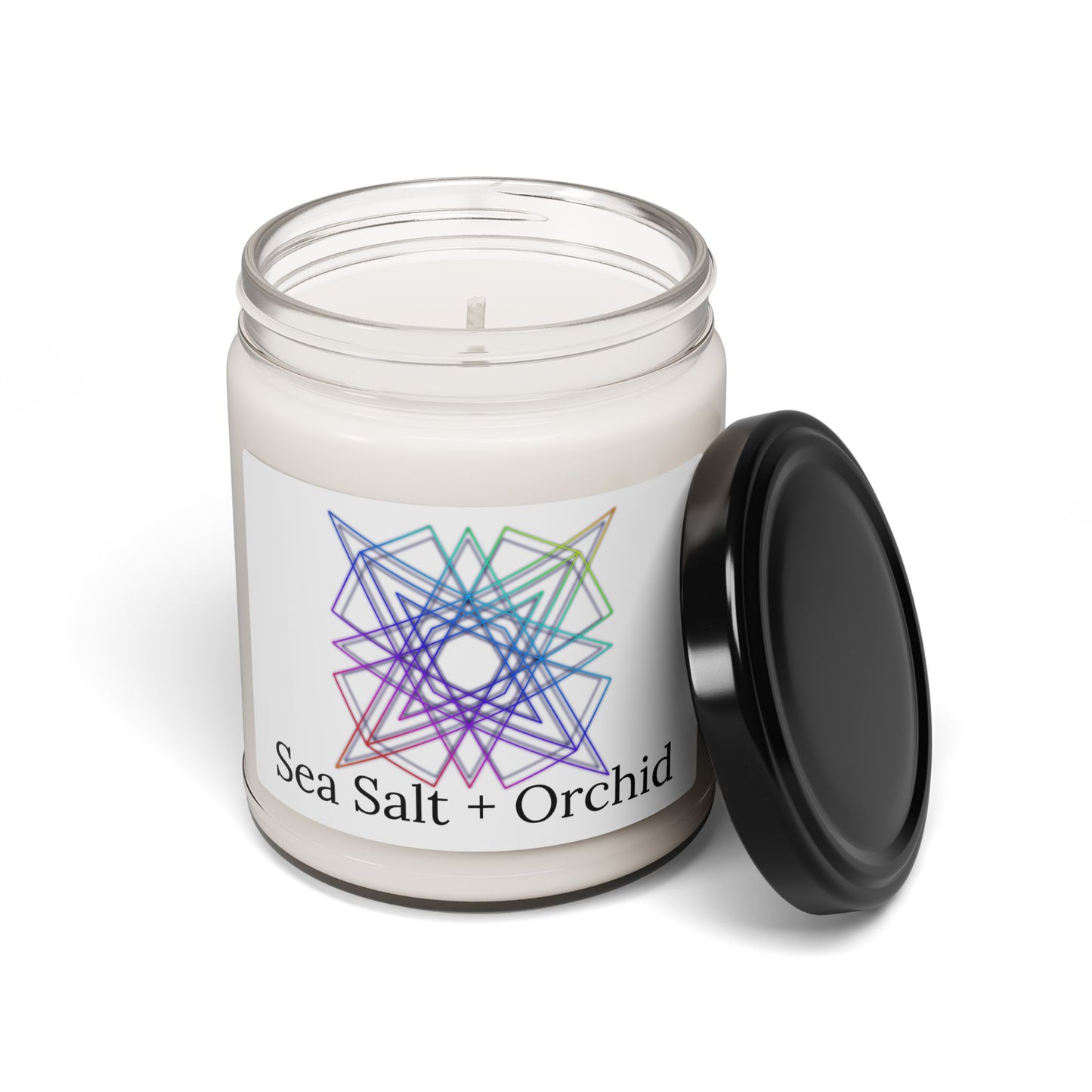 Sea Salt + Orchid Scented Soy Candle - Relaxing Aromatherapy Gift